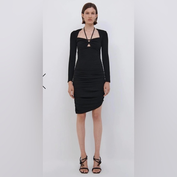 NWT $275 Jonathan Simkhai Standard Tanya Mini Dress in Black Small Revolve - Picture 10 of 14